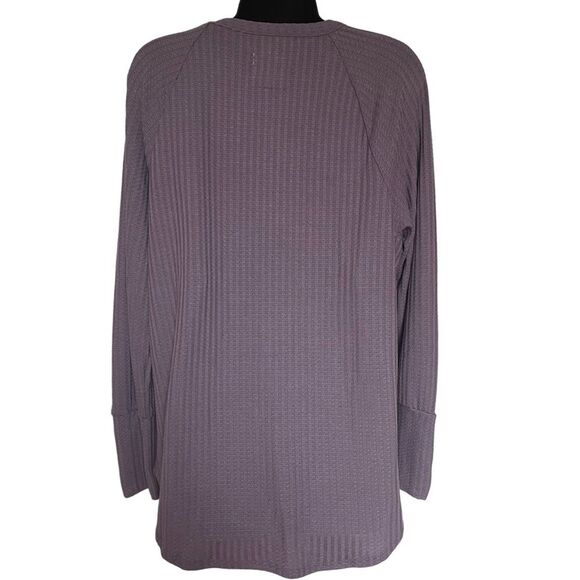 Chaser Waffle Knit Long Sleeve Thermal Top Shirt Lavender Purple Sz XXL NWT - Picture 3 of 14